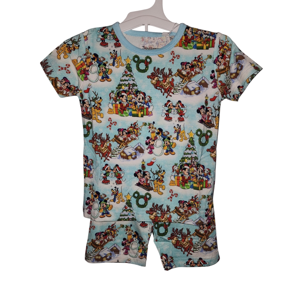 Showstoppers Christmas Mickey Bamboo Pajama Short Set - NWT 2t